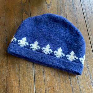 Wool blend Fleur-de-lis Knit Cap